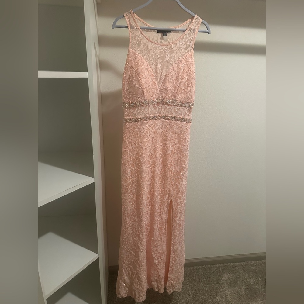 City Studio Pink Lace Dress